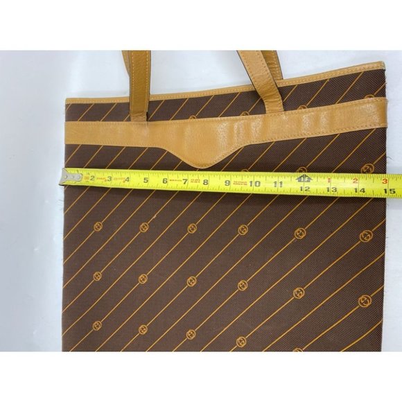 GUCCI Vintage XL Tote Bag in Canvas Fabric w/ - Picture 7 of 15